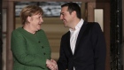 Merkel and Tsipras in Athens yesterday. For more Bloomberg photos from the week in politics, click here. Photographer: Yorgos Karahalis/Bloomberg