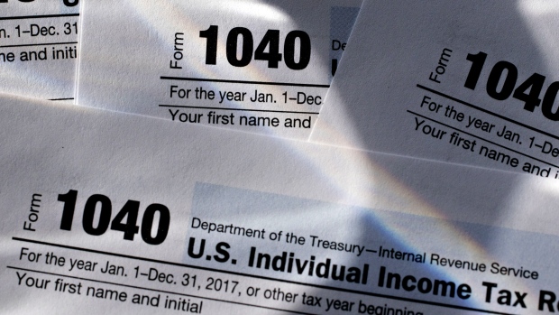 U.S. Department of the Treasury Internal Revenue Service (IRS) 1040 Individual Income Tax forms for the 2017 tax year. 