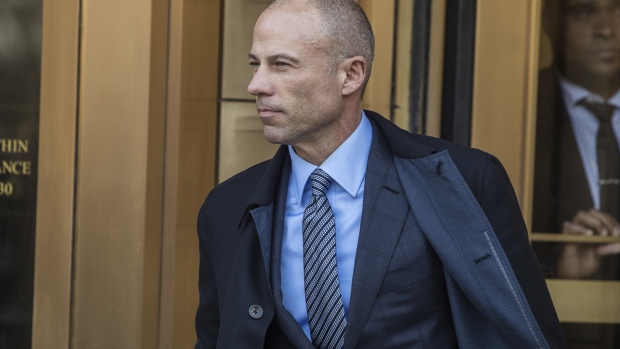 Michael Avenatti, attorney to Stormy Daniels, arrives at federal court for the sentencing of Michael Cohen, former personal lawyer to U.S. President Donald Trump, not pictured, in New York, U.S., on Wednesday, Dec. 12, 2018. Cohen confessed nine crimes this year after federal prosecutors said that he had concealed income and evaded taxes, orchestrated a scheme to violate campaign finance laws at the height of the 2016 U.S. presidential election, and lied to banks and Congress. Photographer: Victor J. Blue/Bloomberg