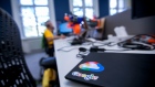 A Google Cloud Platform logo sits on a laptop inside Google LLC's office in Berlin, Germany, on Wednesday, May 29, 2019. Google Chief Executive Officer Sundar Pichai turned down a big new grant of restricted stock in 2018 because he felt he was already paid generously, according to a person familiar with the decision. 