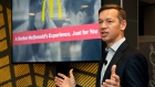 Chris Kempczinski speaks during a presentation at a McDonald's restaurant in New York's Tribeca neig
