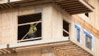 A worker is seen working on a construction project at UBC in Vancouver. The Canadian Press