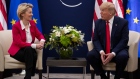 President Donald Trump meets with European Commission President Ursula von Der Leyen