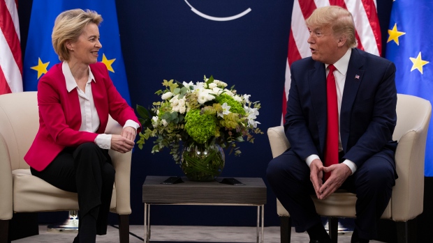 President Donald Trump meets with European Commission President Ursula von Der Leyen