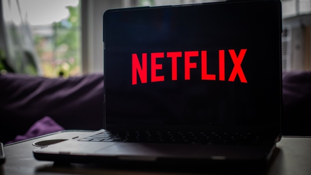 The Netflix logo on a laptop arranged in Hastings-On-Hudson, New York, US, on Sunday, July 16, 2023. Tiffany Hagler-Geard/Bloomberg