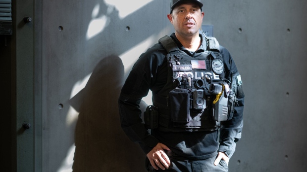 Sergeant Rob Ferraro in Tempe. Photographer: Caitlin O'Hara/Bloomberg