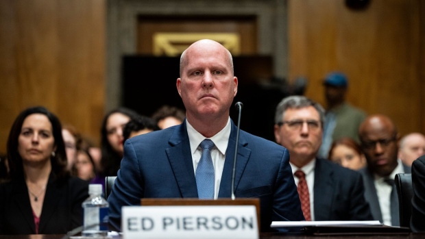 <p>Ed Pierson during a Senate hearing in Washington, DC, on April 17. </p>