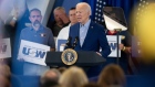<p>Joe Biden speaks during a campaign event at United Steel Workers headquarters in Pittsburgh, Penn., on April 17.</p>