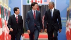 Enrique Pena Nieto, Justin Trudeau and Barack Obama