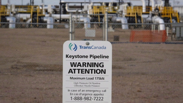 TransCanada's Keystone pipeline facilities in Hardisty, Alta. 