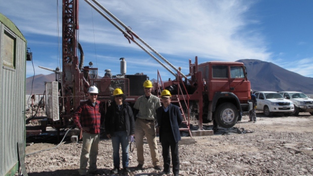 ILC and Ganfeng executives at the Mariana Lithium Brine project in Argentina