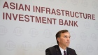 Minister of Finance Bill Morneau at a news conference at the Asian Infrastructure Investment Bank