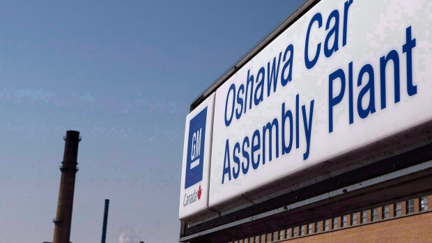 Oshawa's General Motors car assembly plant