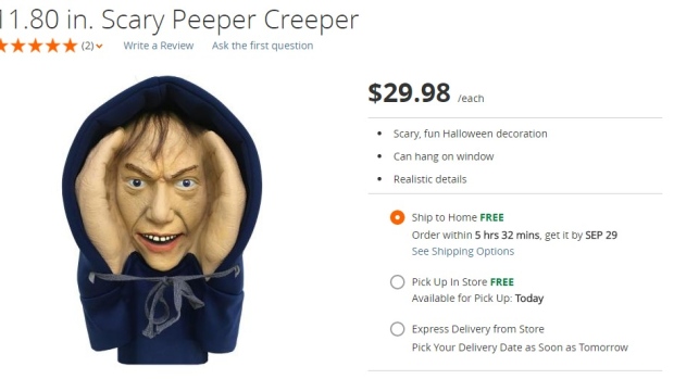 Home Depot's Scary Peeper Creeper Halloween decoration, which was pulled from Canadian shelves