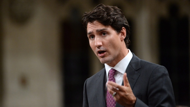 Prime Minister Justin Trudeau responds to a question during question period in the House of Commons