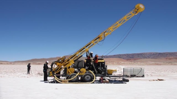 Millennial Lithium drilling at their Pastos Grandes project in Argentina