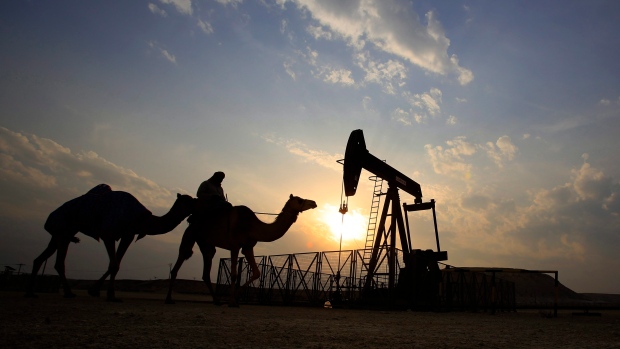 Oil field in Sakhir, Bahrain