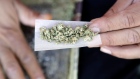 A marijuana joint is rolled