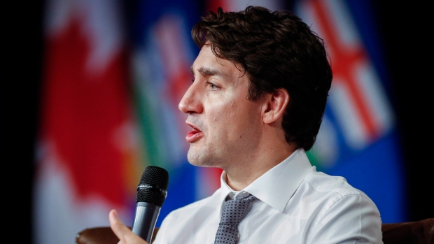 Prime Minister Justin Trudeau speaks to the Calgary Chamber of Commerce.