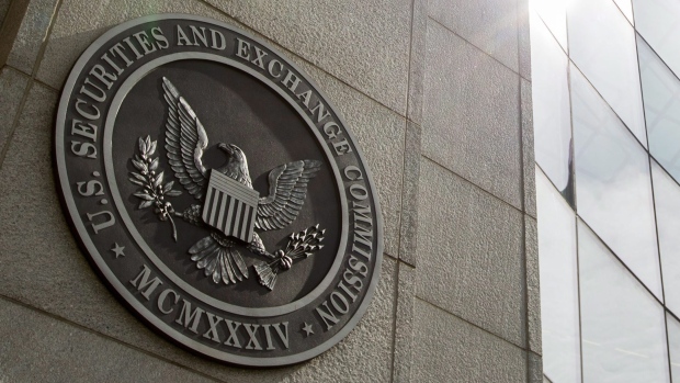 The seal of the U.S. Securities and Exchange Commission at SEC headquarters, in Washington
