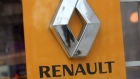 The Renault logo is pictured on a Renault showroom, in Paris. 
