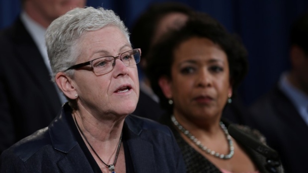 EPA Administrator Gina McCarthy speaks during a news conference