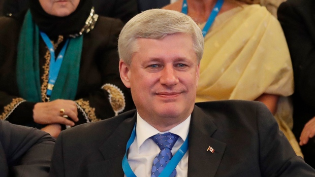 Former Canadian prime minister Stephen Harper in New Delhi, India, Tuesday, Jan. 17, 2017