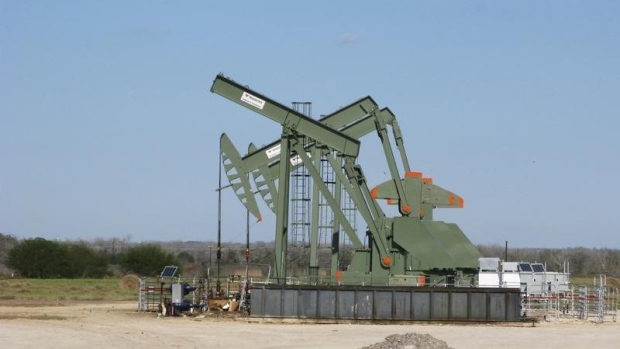 A pump jack stands idle in Dewitt County, Texas January 13, 2016. 