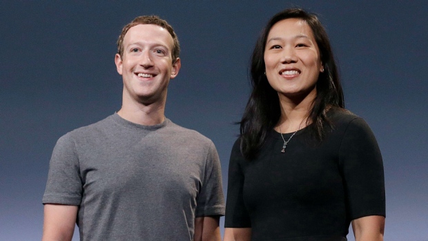 Facebook founder Mark Zuckerberg and his wife, Priscilla Chan
