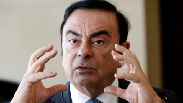 Carlos Ghosn, Chairman and CEO of the Renault-Nissan Alliance, speaks in Yokohama