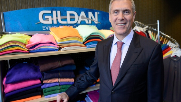 Gildan Activewear Inc. president and CEO Glenn Chamandy following an annual meeting in Montreal
