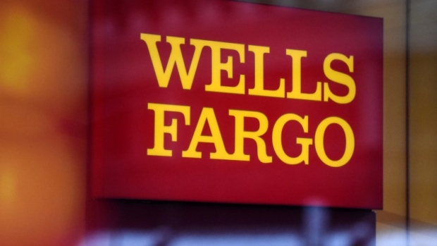 Wells Fargo logo in New York City