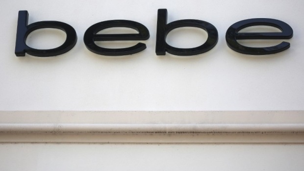 A Bebe store logo is pictured on a building along the Lincoln Road Mall in Miami Beach, Florida.