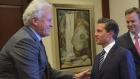 Mexico's President Enrique Pena Nieto shakes hands with Jeffrey R. Immelt, Chief Executive of GE