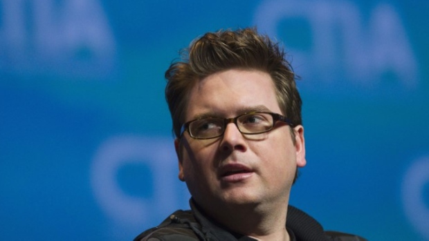 Biz Stone, Twitter co-founder talks during a keynote panel discussion in Orlando