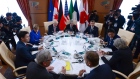 World leaders take part in a G7 Working Luncheon at the G7 Summit in Taromina, Italy.