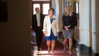 British Columbia Premier Christy Clark arrives prior to the Speech from Throne in Victoria, Thursday