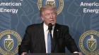 U.S. President Donald Trump speaking on energy