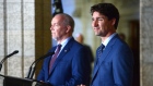 Prime Minister Justin Trudeau holds a press conference with Premier of British Columbia John Horgan 