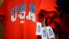  T-shirts made in the USA are for sale at the Walmart Supercenter in Bentonville, Arkansas