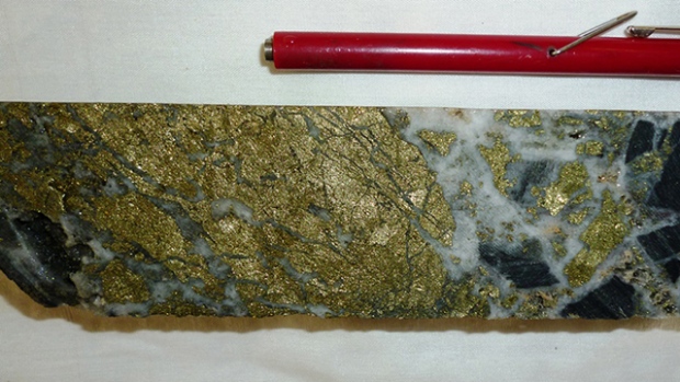 Core from K92 drill hole KMDD0009.