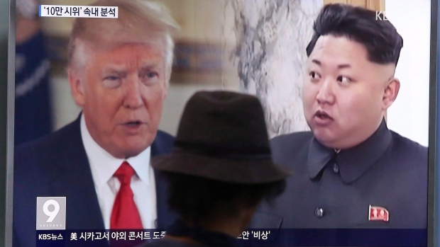 U.S. President Donald Trump, left, and North Korean leader Kim Jong Un