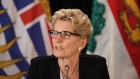 Ontario Premier Kathleen Wynne speaks during the final press conference at the Council of Federation