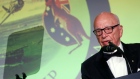 News Corp CEO Rupert Murdoch delivers remarks at an event