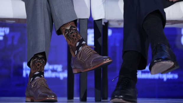 Justin Trudeau's Chewbacca socks Star Wars