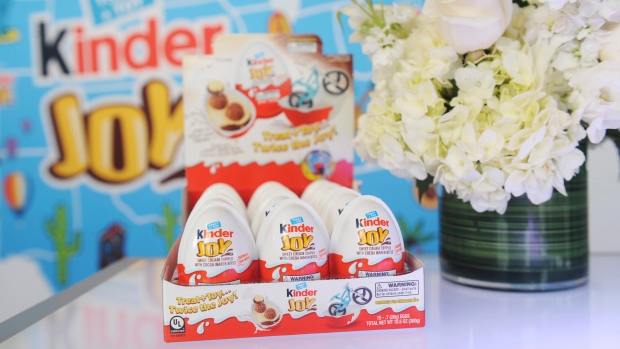 A view of the new Kinder Joy eggs at Kinder Joy Launch Event on Nov. 13, 2017