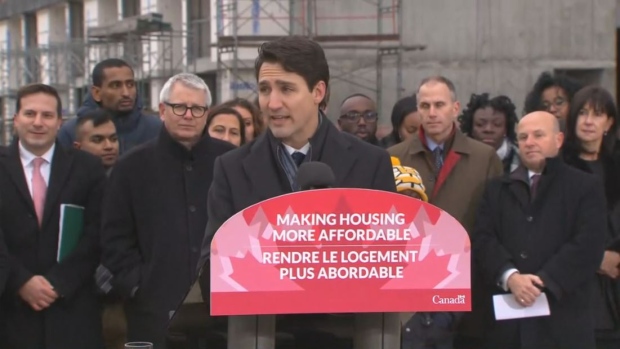 Prime Minister Justin Trudeau announces the details of the first-ever national housing strategy