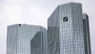 <p>The Deutsche Bank headquarters in Frankfurt, Germany.</p>