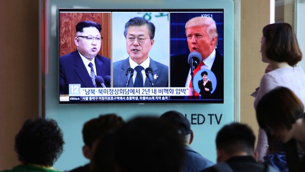 Kim Jong Un, Moon Jae-in, Donald Trump