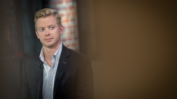 Steve Huffman, co-founder and chief executive officer of Reddit Inc., listens during a Bloomberg Technology television interview in San Francisco, California, U.S., on Thursday, Dec. 14, 2017. Huffman discussed the recent ruling by the Federal Communications Commission (FCC) to dismantle the net neutrality regulations.